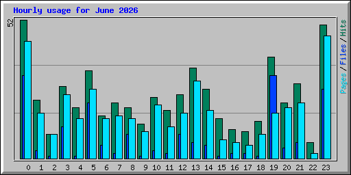 Hourly usage for June 2026